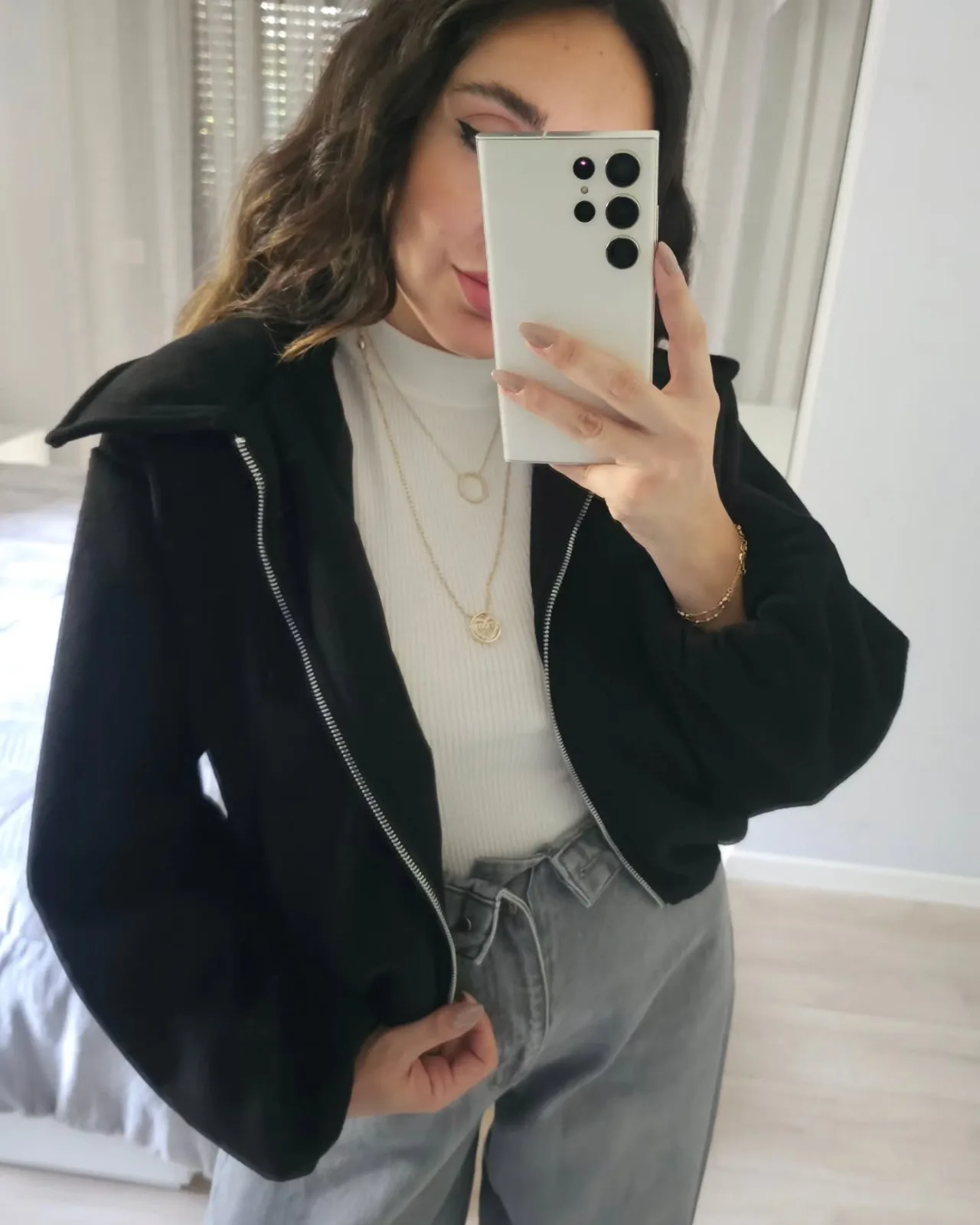 Velvet Short Zipper Jacket view 5