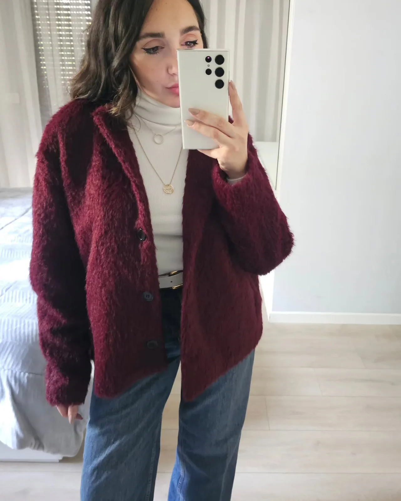 Wool Jacket with Removable Scarf view 6