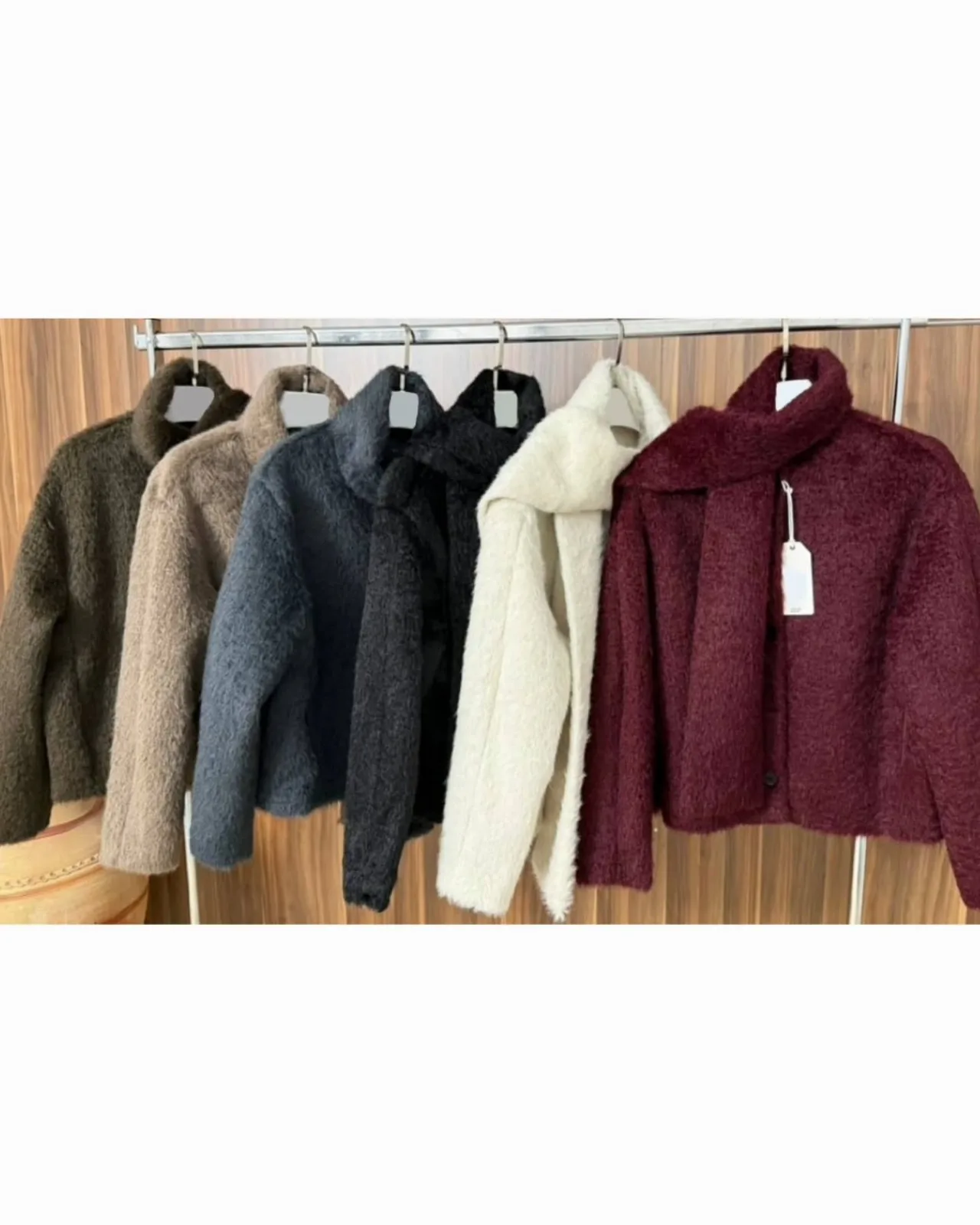 Wool Jacket with Removable Scarf view 4