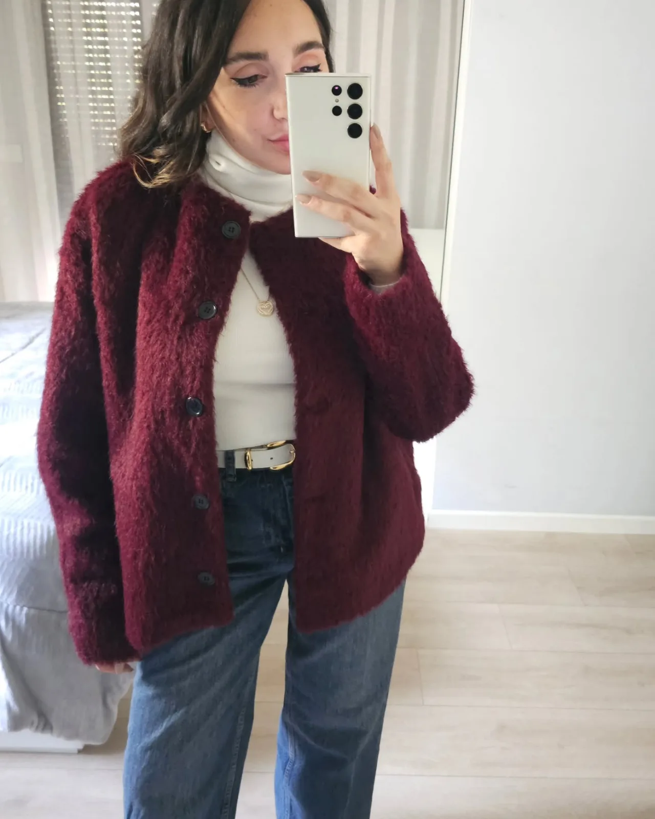Wool Jacket with Removable Scarf view 5