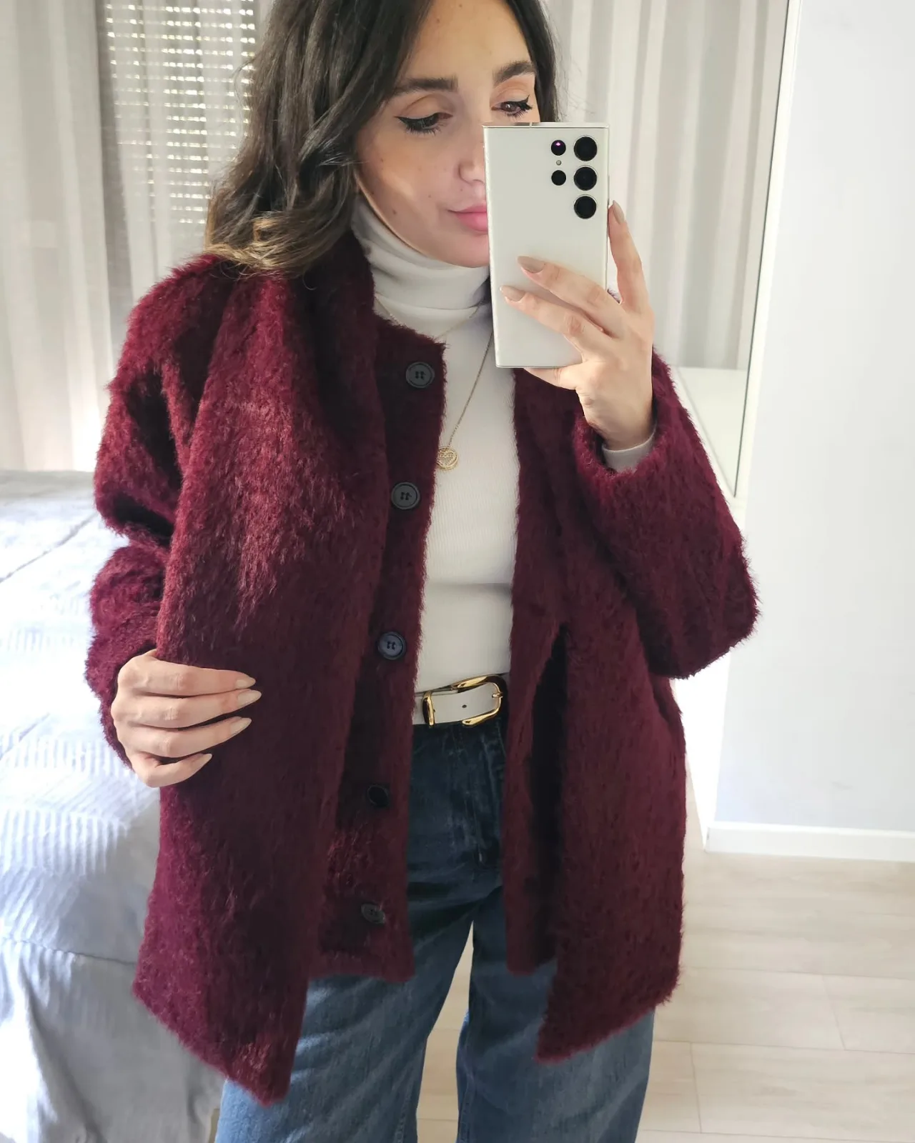 Wool Jacket with Removable Scarf view 7