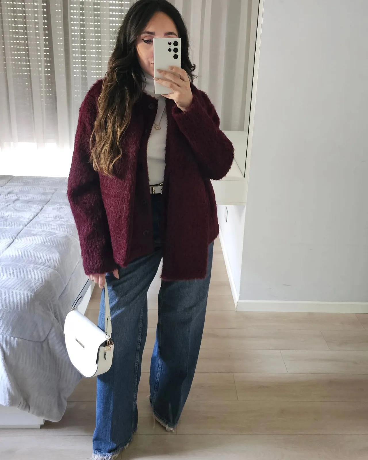 Wool Jacket with Removable Scarf view 2