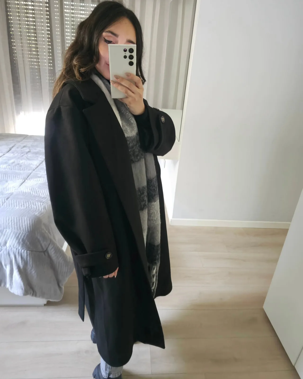 Belted Wool Long Coat view 6