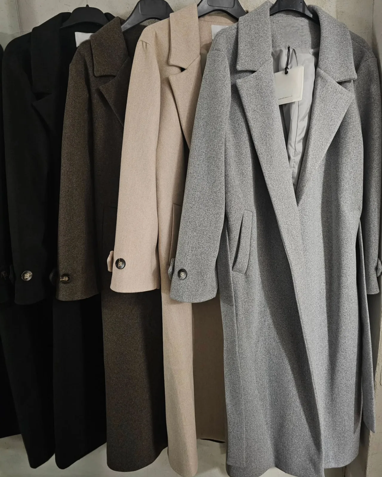 Belted Wool Long Coat view 3