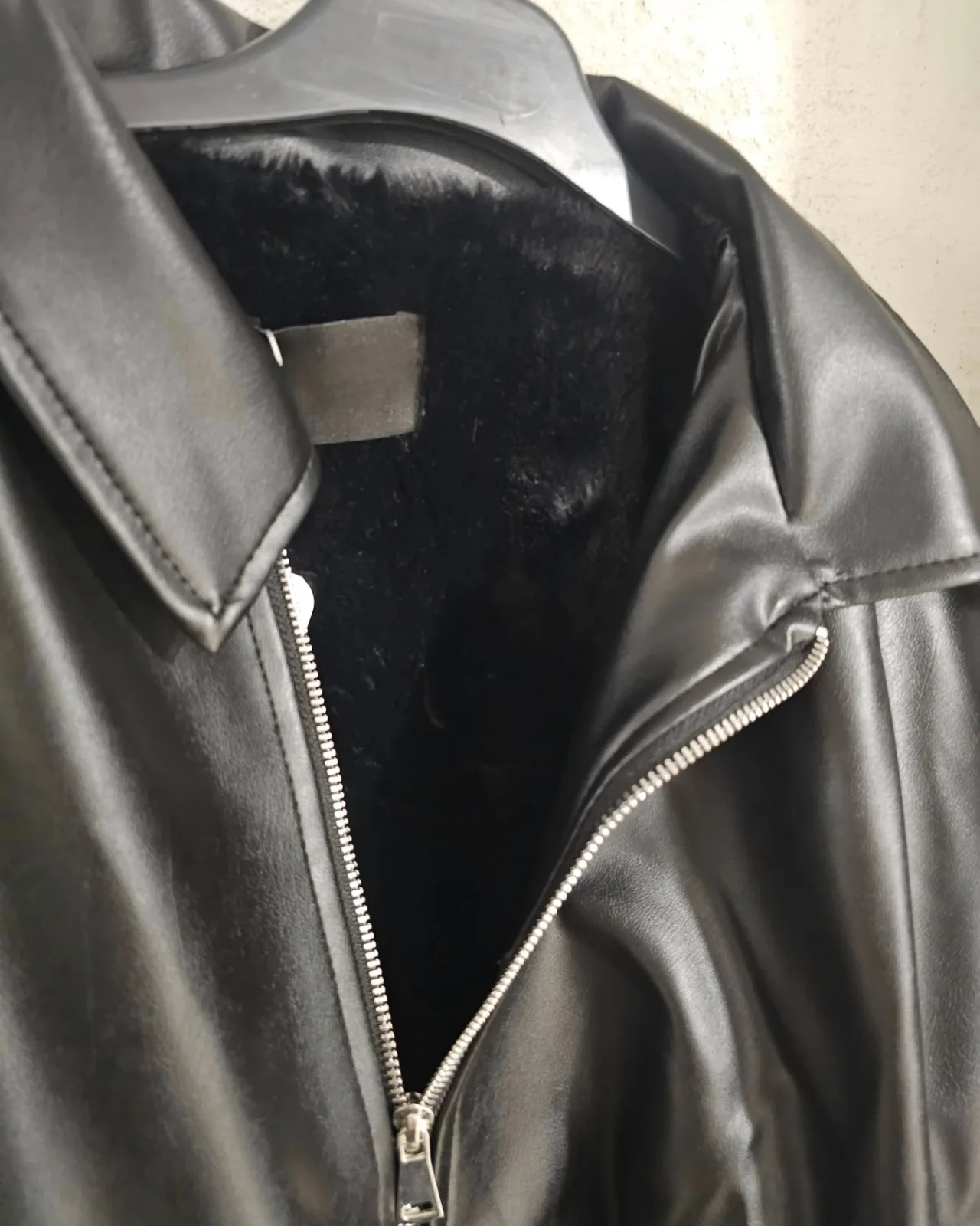 Oversized Leather Furred Jacket view 6