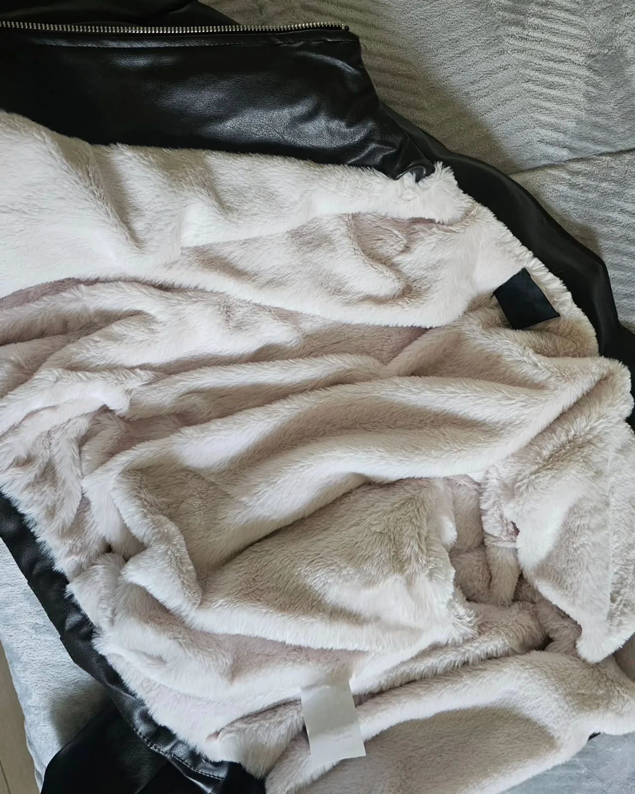Oversized Leather Furred Jacket view 10