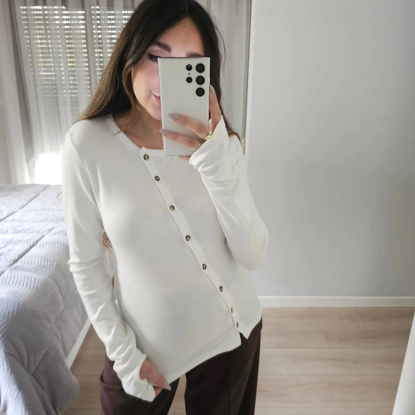 Buttoned Long Sleeve Top view 4