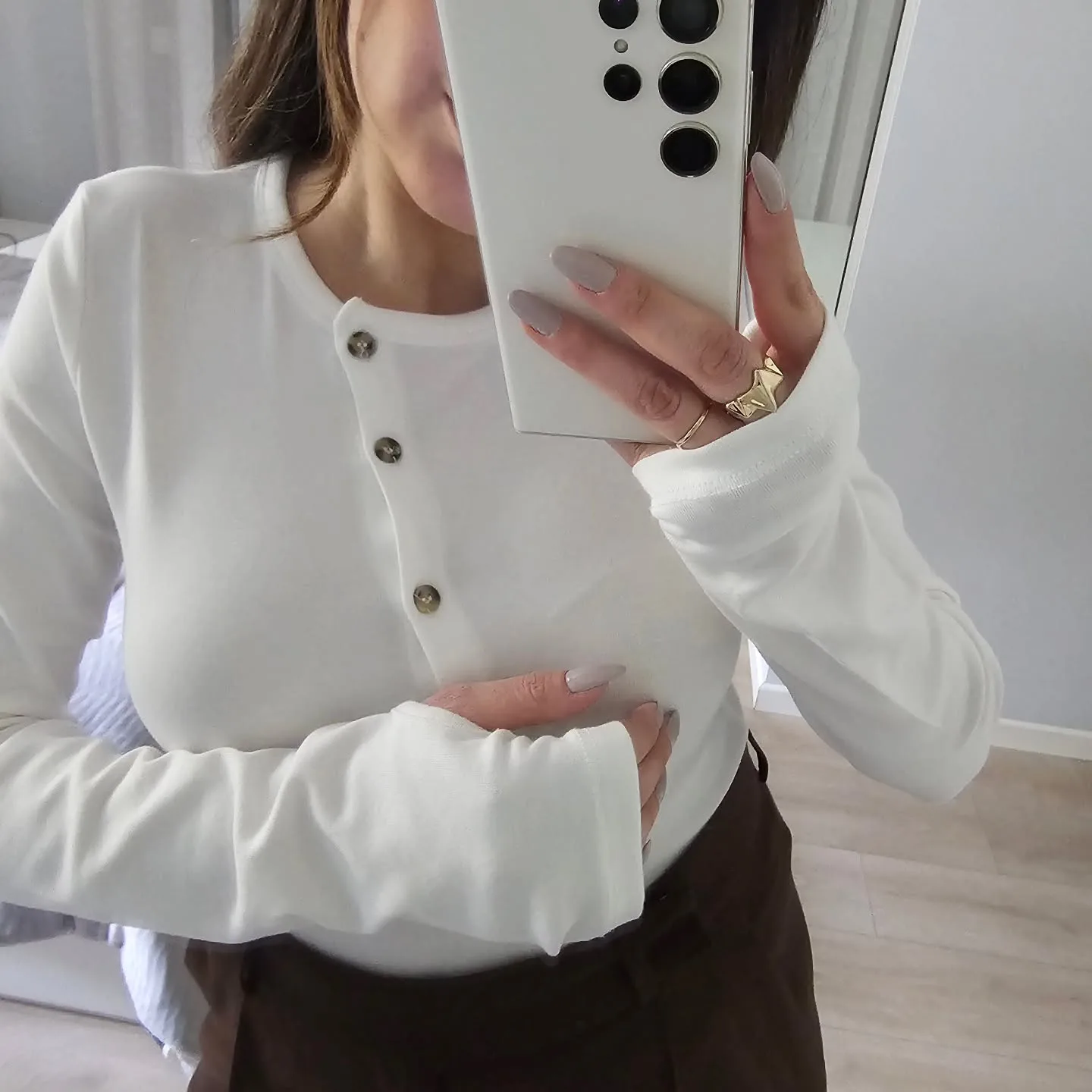 Buttoned Long Sleeve Top view 5