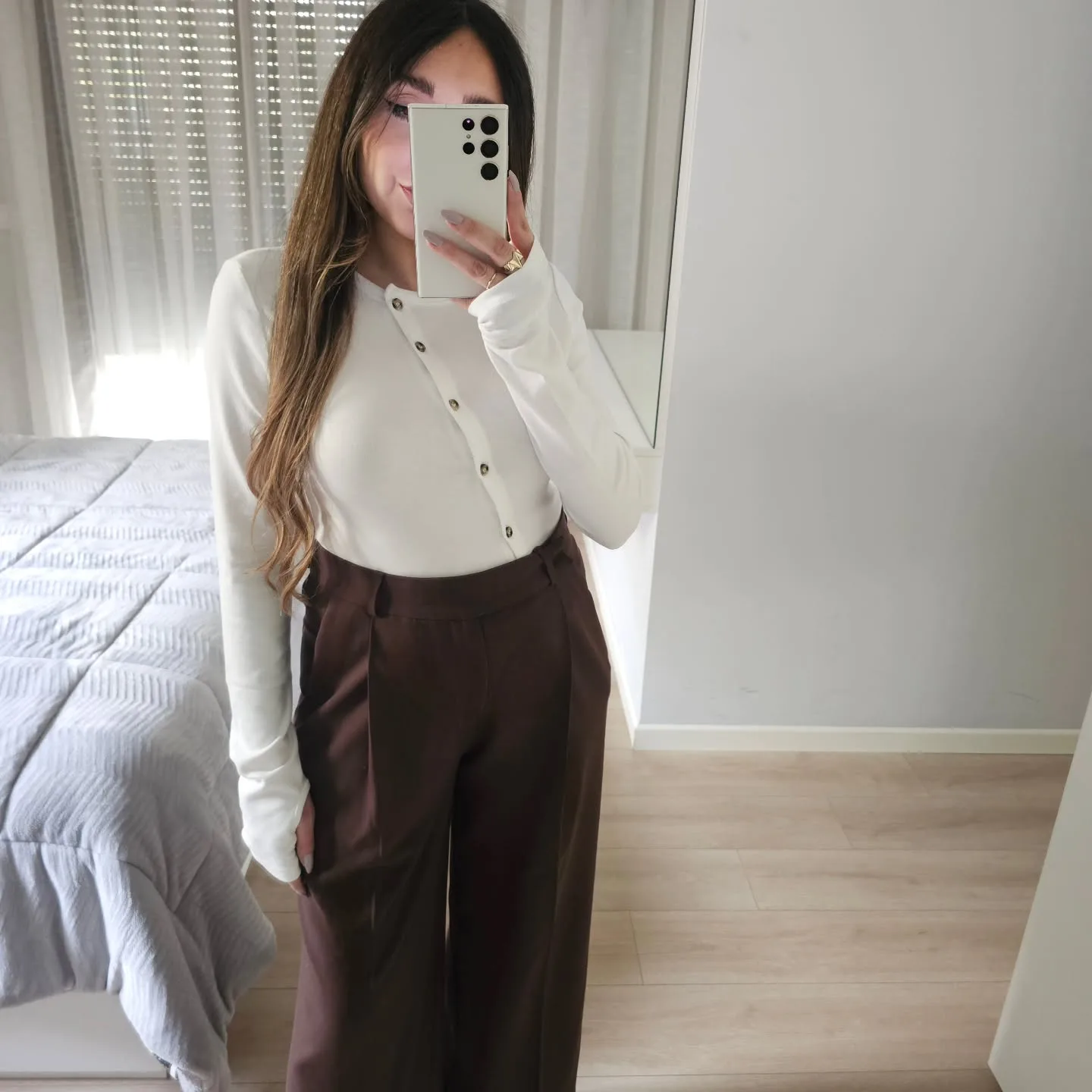 Buttoned Long Sleeve Top view 6