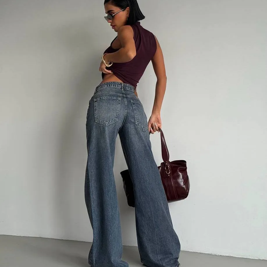Low Waisted Extra Wide Legs Jeans view 5