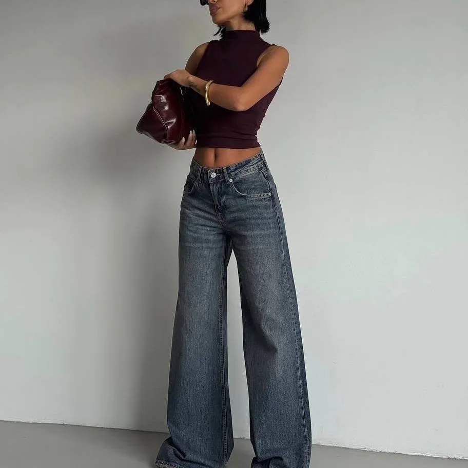 Low Waisted Extra Wide Legs Jeans view 4