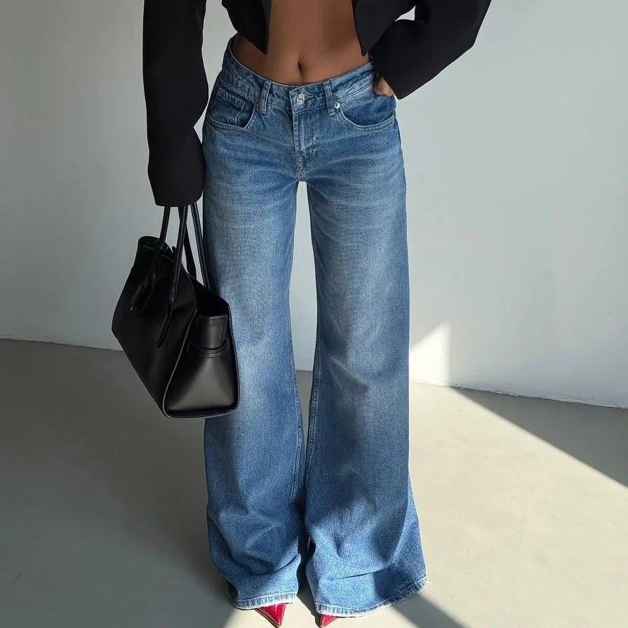 Low Waisted Extra Wide Legs Jeans