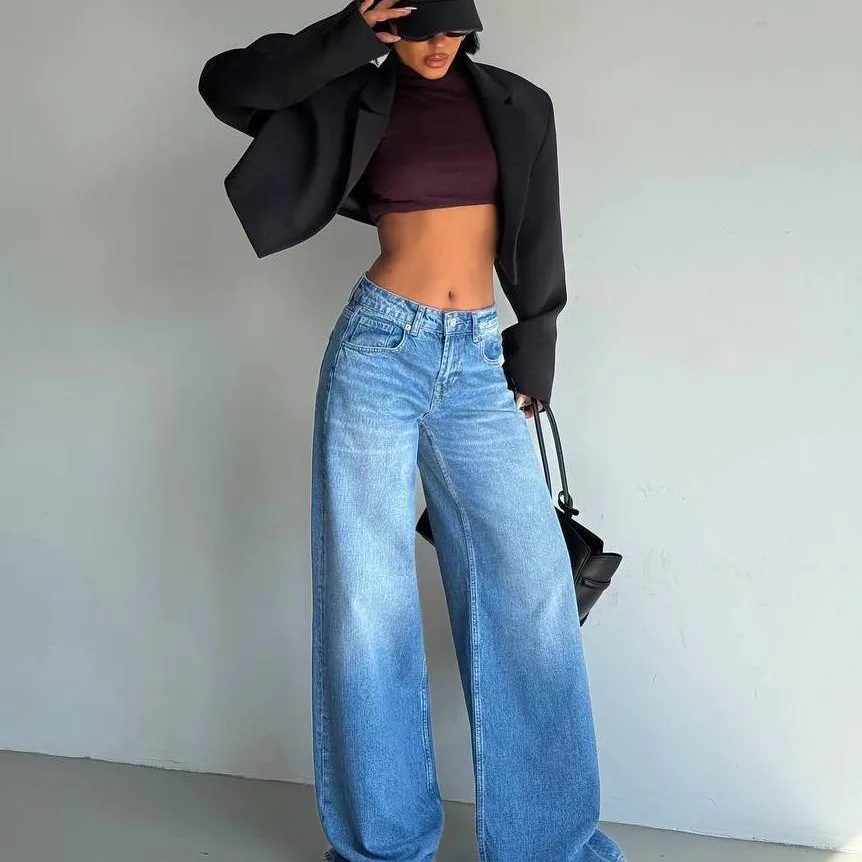 Low Waisted Extra Wide Legs Jeans view 3