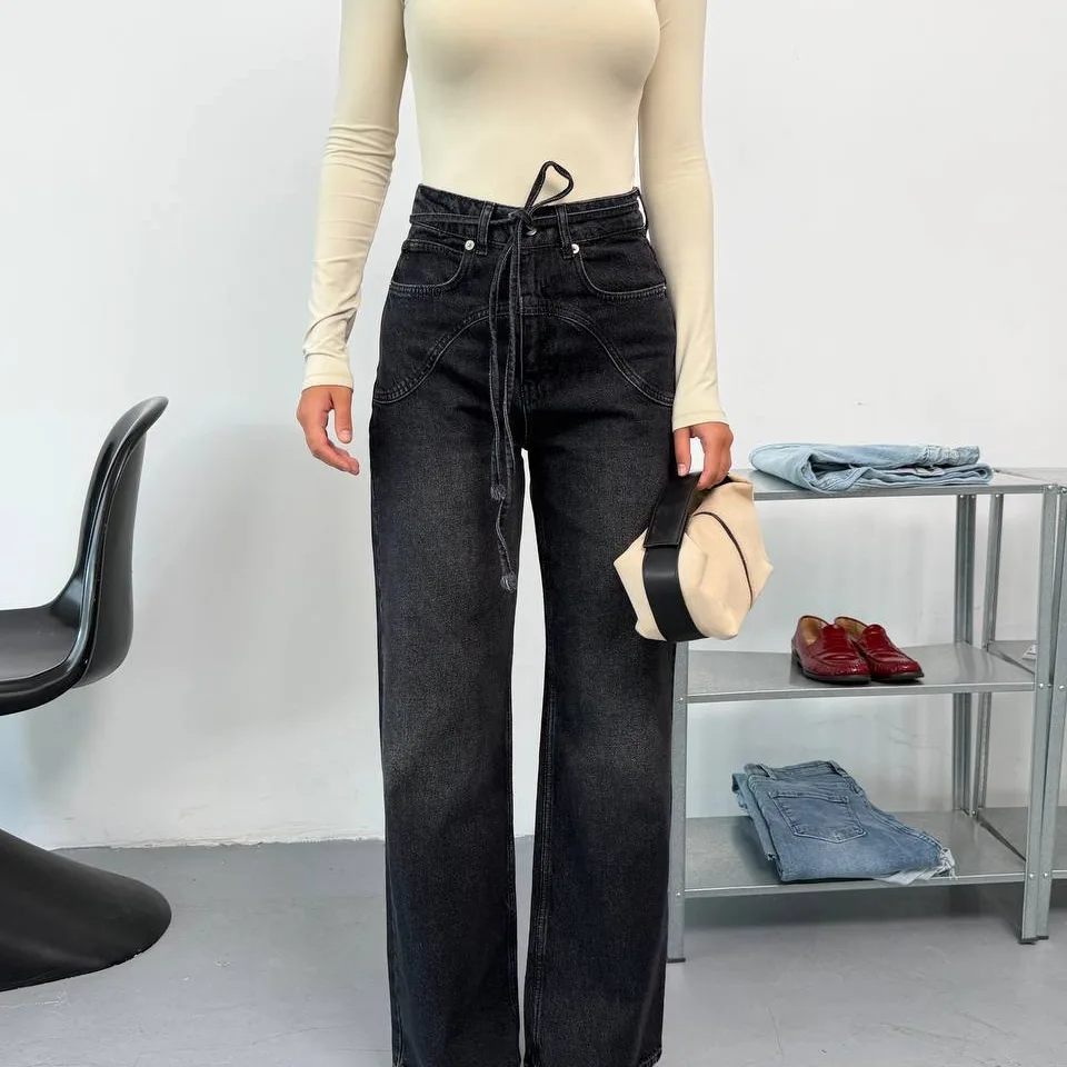 Designed Wide Legs Jeans view 4