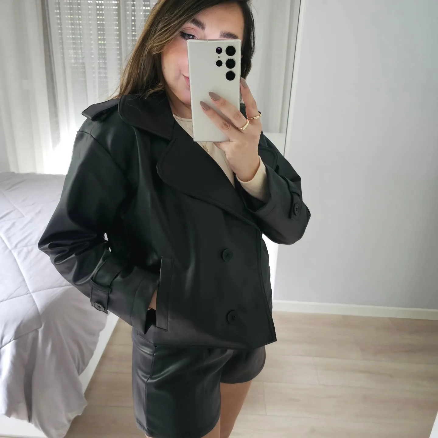 Leather Jeans Jacket view 4