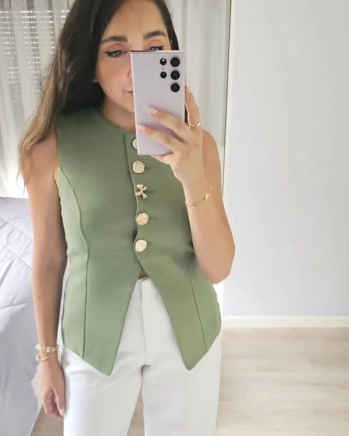 Gold Buttoned Vest view 6
