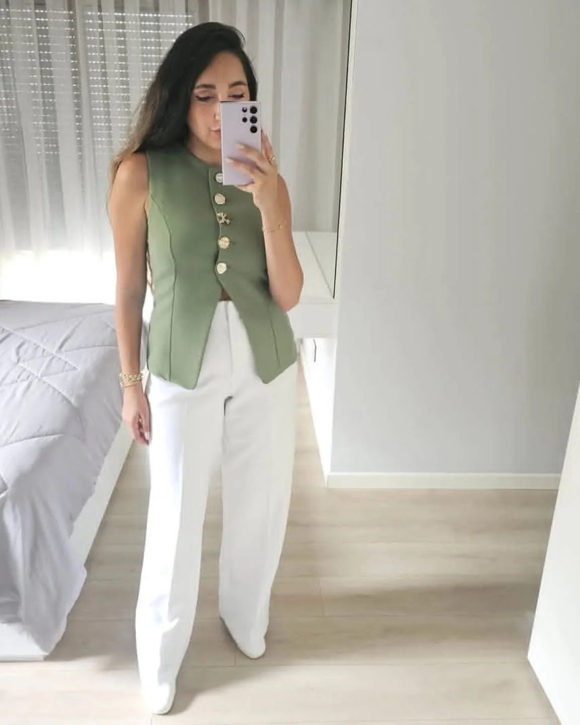 Gold Buttoned Vest view 1