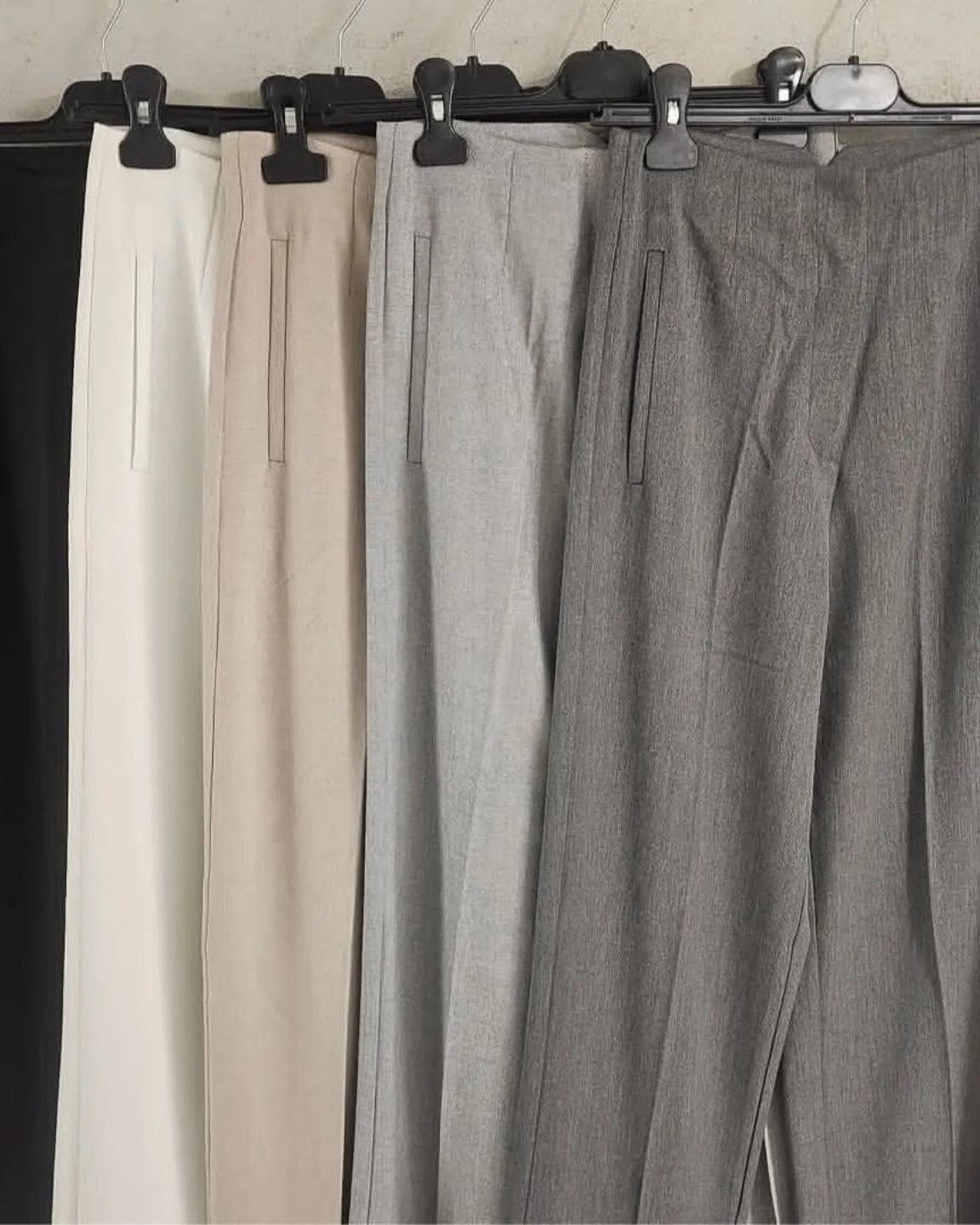 Straight Cut High Waisted Pants view 3