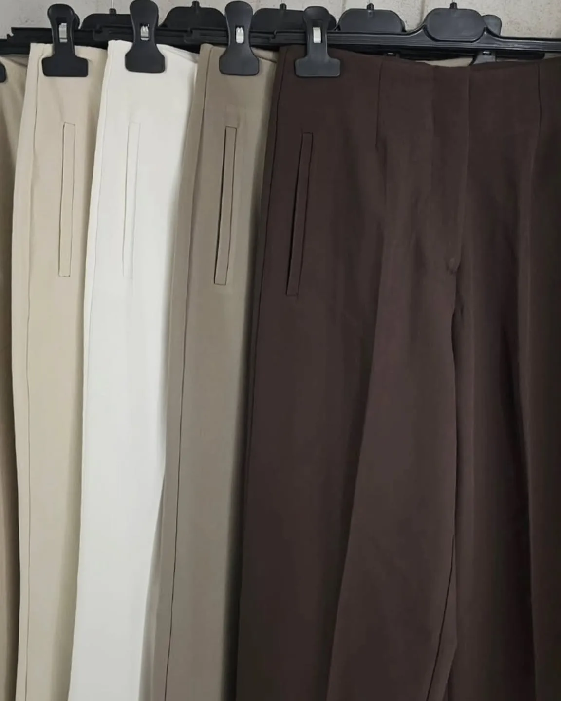 Straight Cut High Waisted Pants view 4