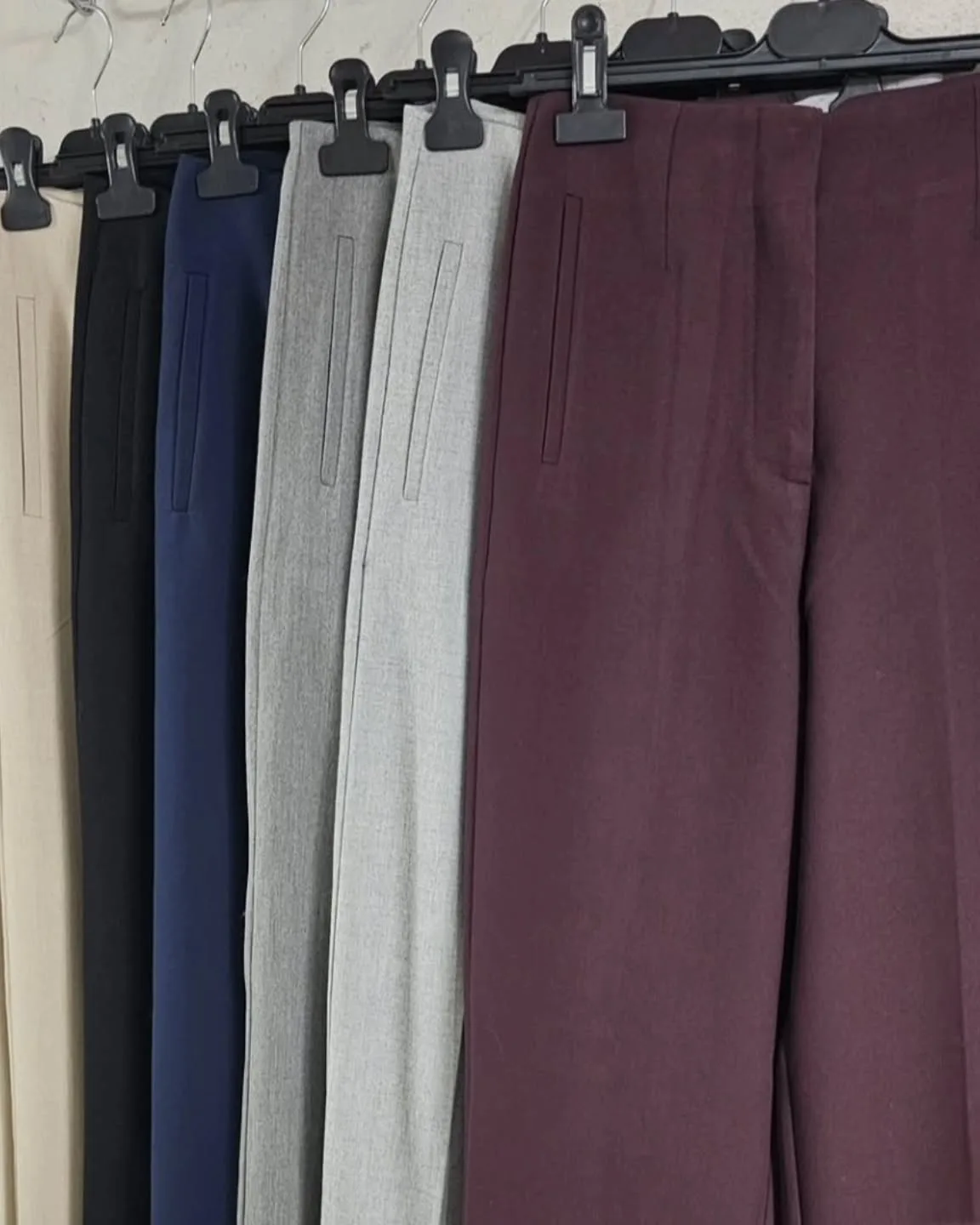 Straight Cut High Waisted Pants view 5