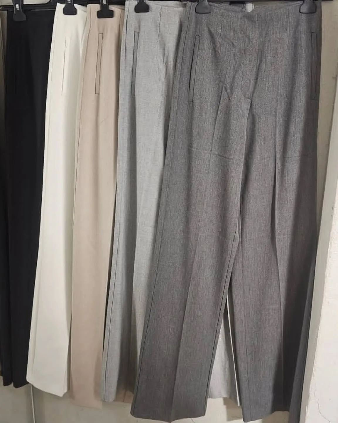 Straight Cut High Waisted Pants view 2